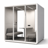 Focuspod Meet Acoustic Meeting Pod — 4 Person Large Soundproof Meeting Room (white)