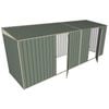 Build-a-Shed 1.5 x 5.2 x 2m Dual Single Hinged Side Door Skillion Shed - Green