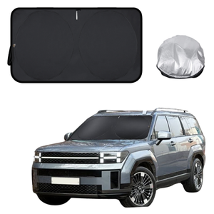 Front Windscreen Sun Shade for Hyundai Santa Fe Hybrid 2024 - Current (7 Seater) - XL 160 x 100 cm - Black