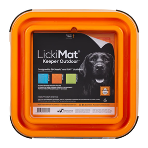 LickiMat Orange Outdoor Keeper Ant Free Rim - Fits Classic & Tuff LickiMats for Dogs
