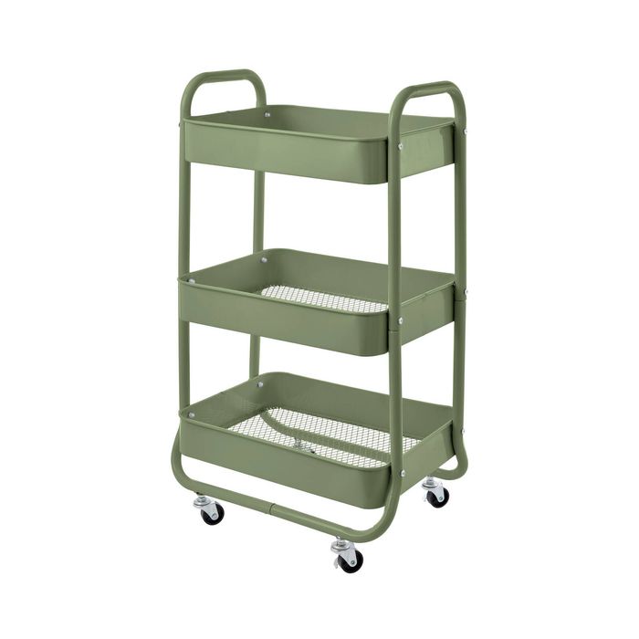 Ezy Storage Kozo Green 3 Tier Utility Trolley