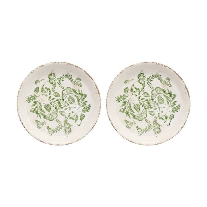 2pk Lvd Enchanted Ceramic Kitchen Dinner Plate Home Decor 23.5x23.5x2.5cm