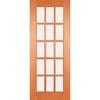 Woodcraft 2040 x 820 x 40mm Entrance Door Modern French Bevelled Clear Glass FLH2