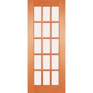Woodcraft 2040 x 820 x 40mm Entrance Door Modern French Bevelled Clear Glass FLH2