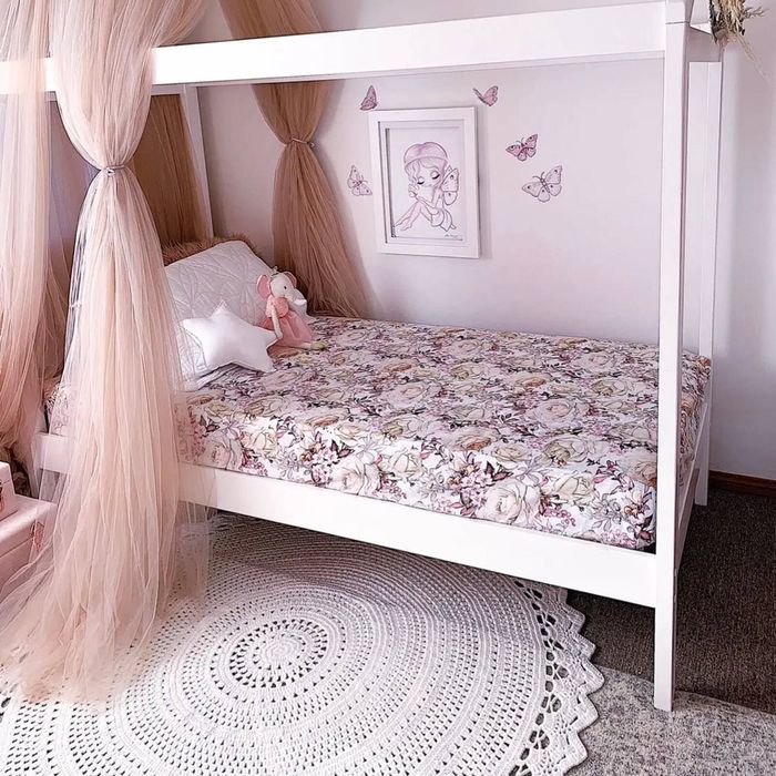 Hide & Seek Kids Hideaway Timber Kids Bed - White, Double