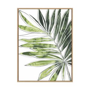 Artey | Expressive Palm IV - Framed Canvas - Natural Frame - 60 x 80cm