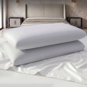RoomSense Cooling Memory Foam Pillow 2 Pack Firm Support Queen Size 72x50cm