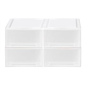 STACKED 4PCS 32L Multi Purpose Storage Drawer Set