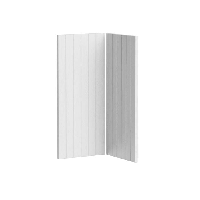 Kaboodle Provincial White V-Groove Corner Base Cabinet Doors - 2 Pack