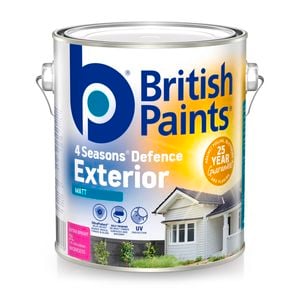 British Paints 4 Seasons Matt Extra Bright Base Exterior Paint - 2L