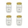 4x Olivia High-quality Secure Versitle Reusable Glass Preserving Jar - 1000ml