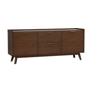 BREDA 160cm Sideboard Buffet Modern Furniture - Walnut