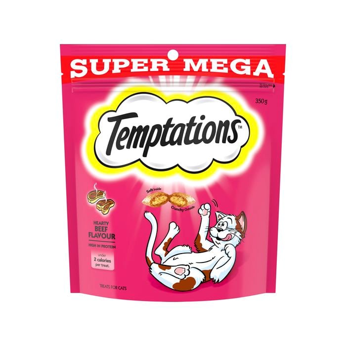 Temptations 350g Hearty Beef Flavour Cat Treats