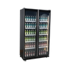 Exquisite Two Glass Doors Upright Display Refrigerators Black 690 Litre