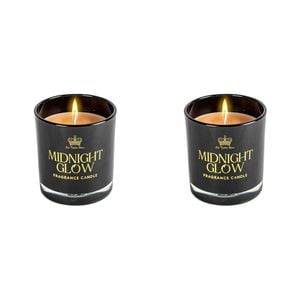 Old Tupton Midnight Glow Scented Candle 160g Round Black 2 Pack