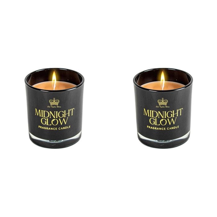 Old Tupton Midnight Glow Scented Candle 160g Round Black 2 Pack