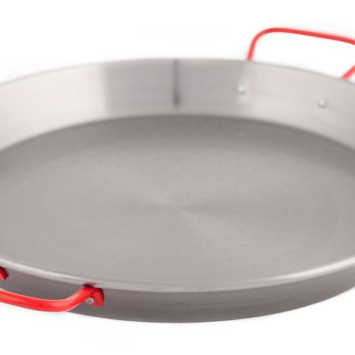 Garcima Universal Paella Pan Silver/Red 60x50x7cm/D50cm/Feeds 8-12