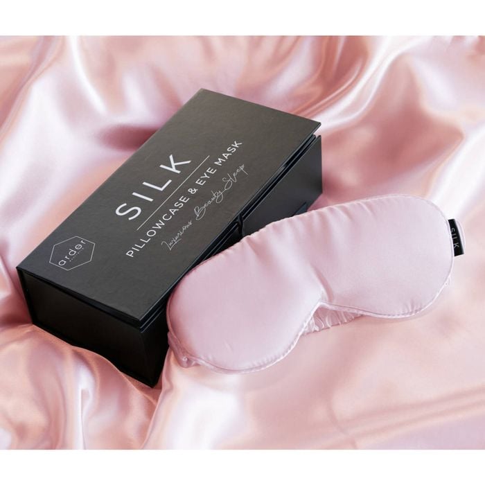 Ardor Silk Pillowcase & Eye Mask Pack - Soft Pink
