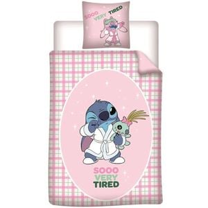 Disney Lilo & Stitch Very Tired Polycotton Quilt Cover Set - Single Bed Size