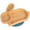 Tiny Dining Bamboo Rabbit Baby Feeding Plate with Suction Cup