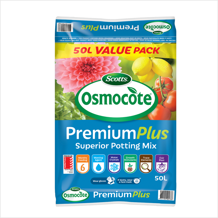 Scotts Osmocote 50L Premium Plus Superior Potting Mix