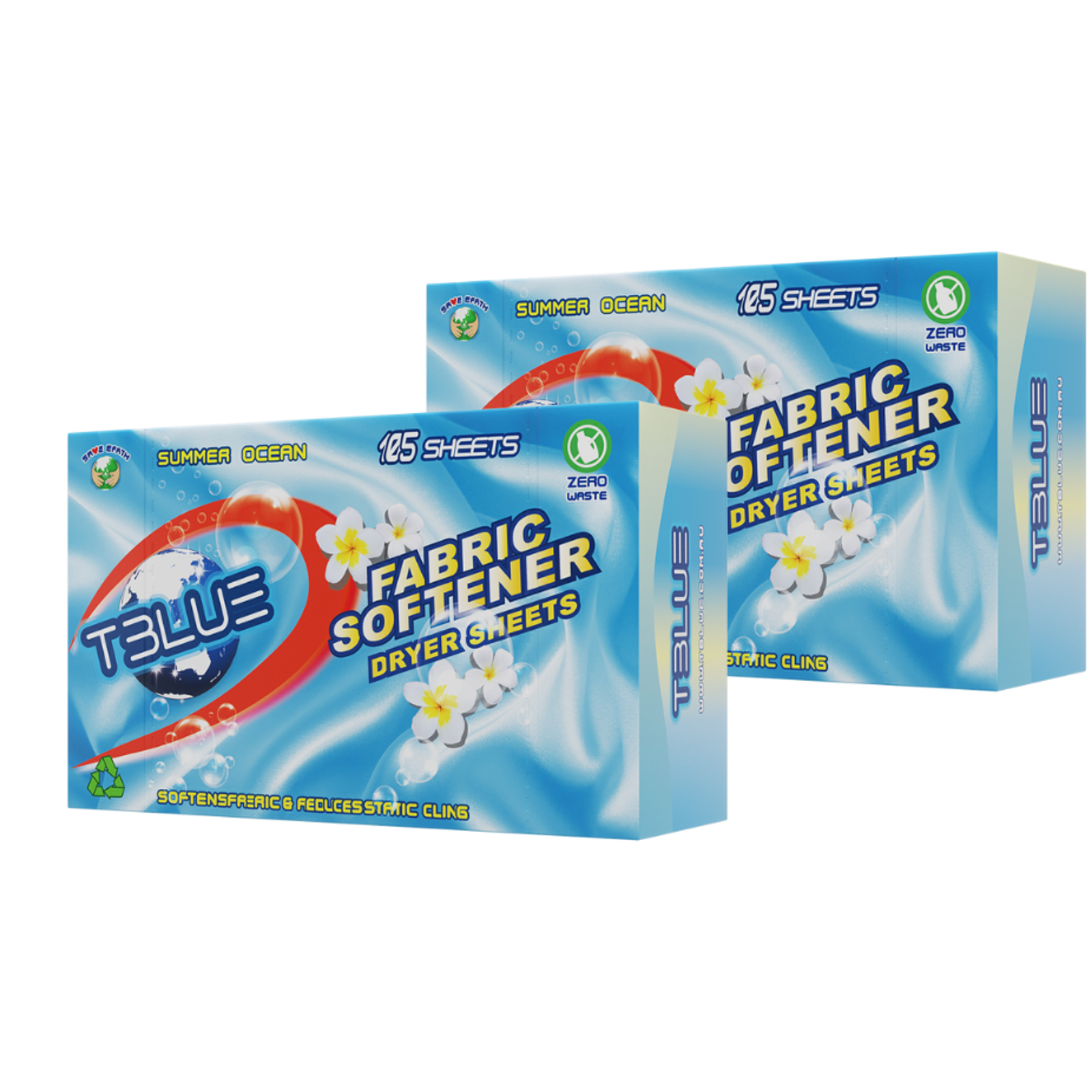 TBLUE Fabric Softener Dryer Sheet - Summer Ocean thumbnail 2
