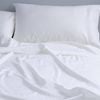 Canningvale Carrara Queen Bed Fitted Sheet Set Alessia Bamboo Cotton White