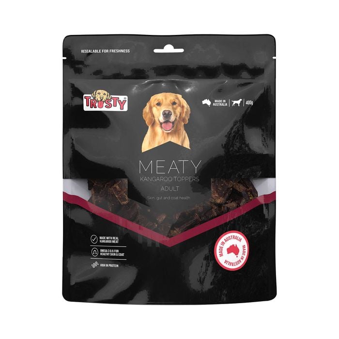 Trusty 400g Kangaroo Meaty Adult Dog Toppers Treats