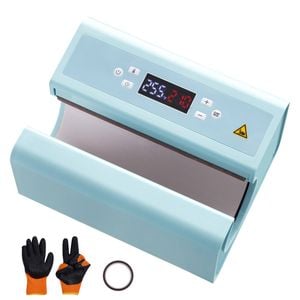 VEVOR Auto Tumbler Heat Press Machine Blue 11-30oz Sublimation Tumblers with Tape and Glove