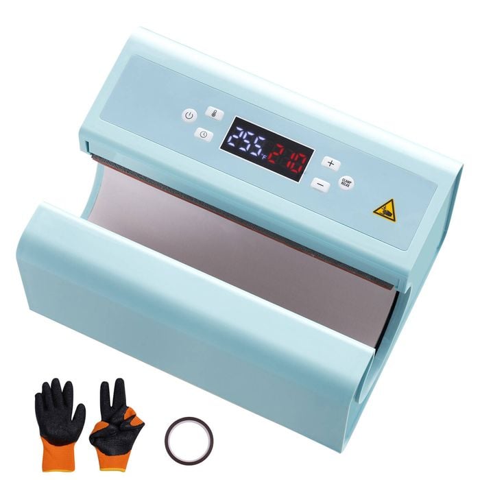 VEVOR Auto Tumbler Heat Press Machine Blue 11-30oz Sublimation Tumblers with Tape and Glove