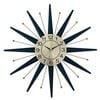 Salesbay 60cm Silent Wall Clock Sunburst Retro Mid Century Modern Home Deco