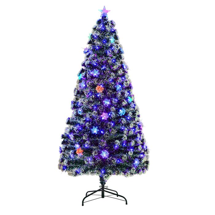 Tinseltown LED Christmas Tree 6FT 1.8M Xmas trees Optic Fibre  Multi Colour 230 Tips