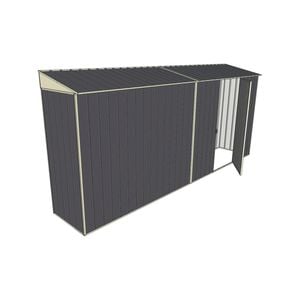 Build-a-Shed 0.8 x 4.5 x 2m Skillion Single Hinged Side Door Shed - Grey