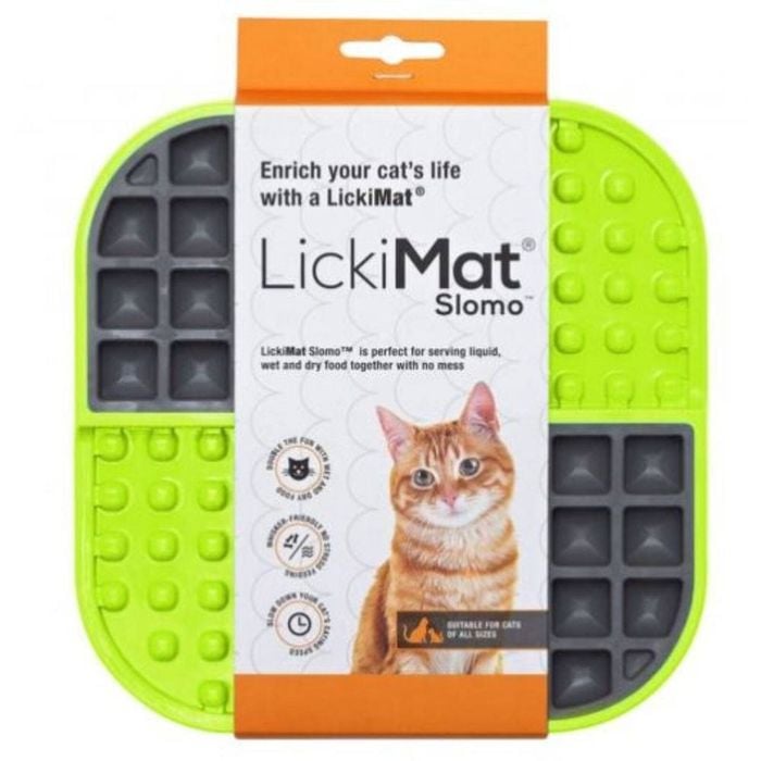 Lickimat Slomo Slow Feeder Mat for Cats Turquoise
