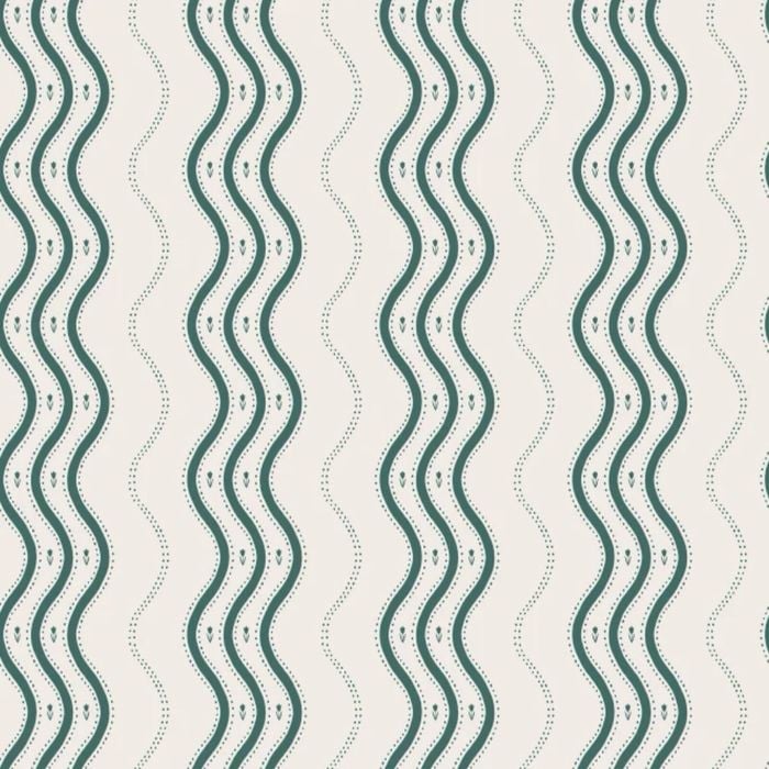 Wallpaper Trader Ben Wavy Stripe Dark Green