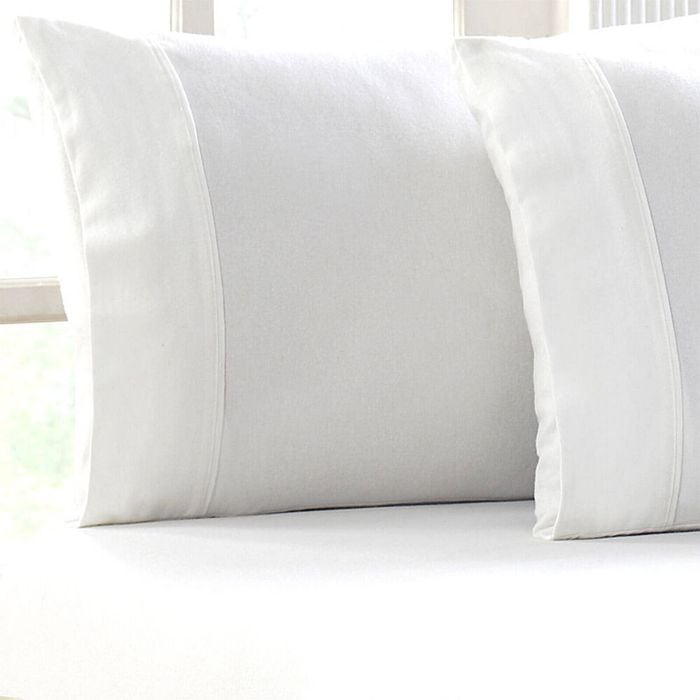 Park Avenue King Cotton Flannelette Fitted & Pillowcase Set - Snowy