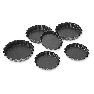 Matfer Bourgeat Exopan Fluted Tart Mould - 75mm, Non-Stick, Pack of 25
