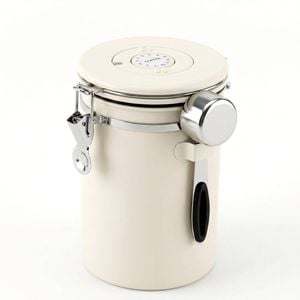 5-star Chef 1.8l Stainless Steel Coffee Bean Storage Container Coffee Canister