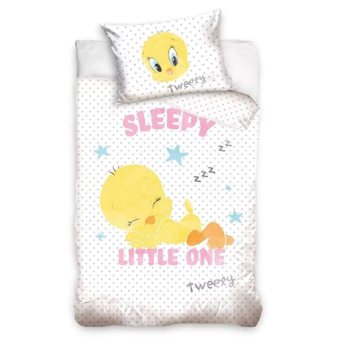 Looney Tunes Sleepy Little One Kids Cotton Quilt Cover Set - Toddler Bed Size