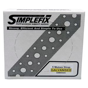 SimpleFix 0.55mm x 25mm x 5m Galvanised Steel Strap Roll