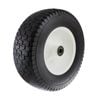 Easyroll 6.5 x 8" Flat Free Puncture Proof Wheelbarrow Wheel with 1" Axle Diameter