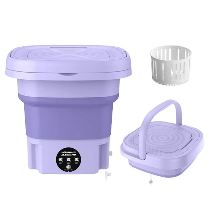 Catzon Portable Washing Machine 8L Mini Foldable Washer-Purple
