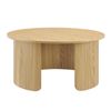Design Square Kenji Wooden Round Tea Coffee Table 80cm Oak