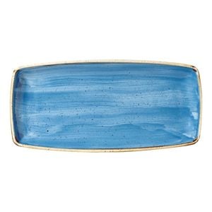 Churchill Rectangular Plate Stonecast Cornflower Blue 295 X 150mm Ceramic Tableware