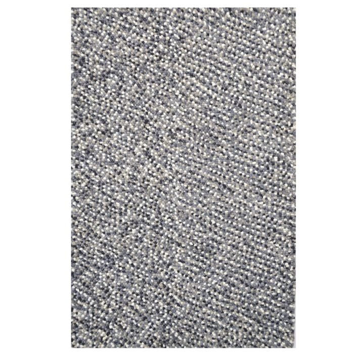 Handwoven Chunky Wool Rug - Jelly Bean - Grey - 120x170cm