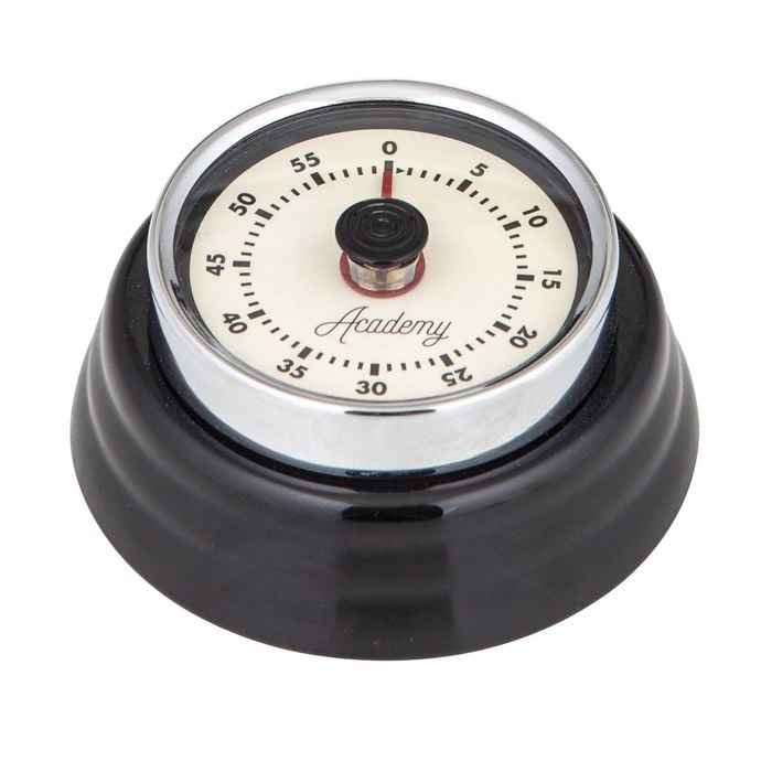 Academy Brontë Mechanical Timer with Magnet 60 Minute Black/Cream