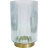 LVD Glass Vase Ribb Small Sea Salt Home Decor 12x20cm - Blue