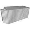 Build-a-Shed 1.5 x 3.7 x 2m Double Hinged Door Skillion Shed - Zinc