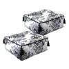 SOGA 2 Pack 50cm Pouffe Cushions Polyester with EPP Filling