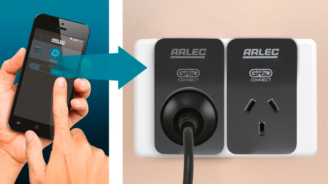 Arlec Grid connect smart plug and compatible smart phone